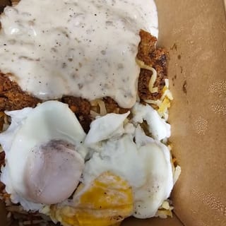 Southern Fried Steak and Eggs